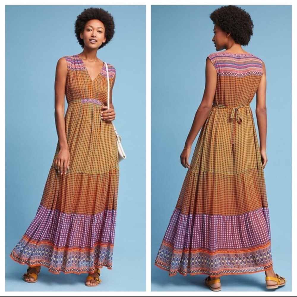 TANVİ KEDİA  by antropologie Multicolor Maxi Dress S